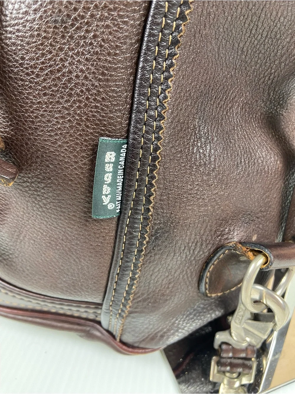 Vintage Rugby North America Brown Leather Bucket Backpack 🤎